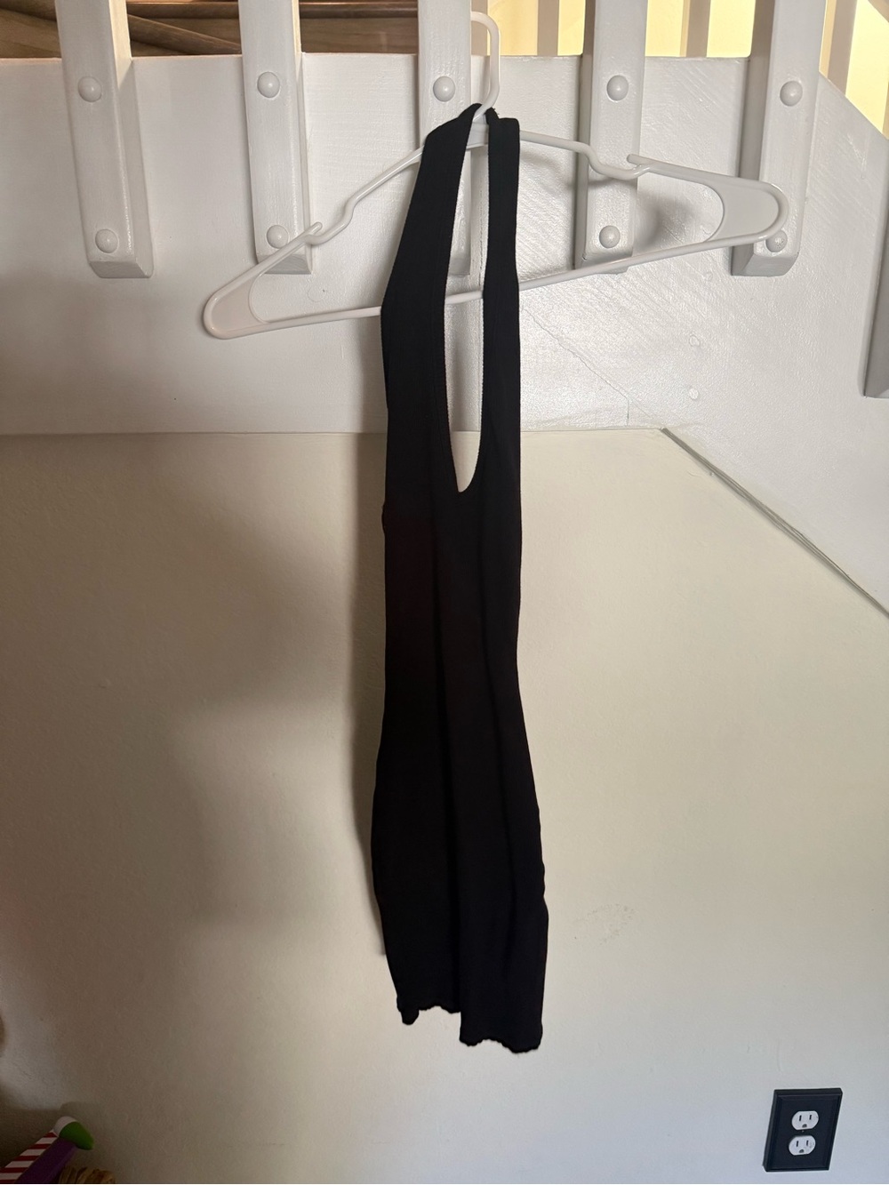 Fashion Nova Black Ribbed Bandeau Tank